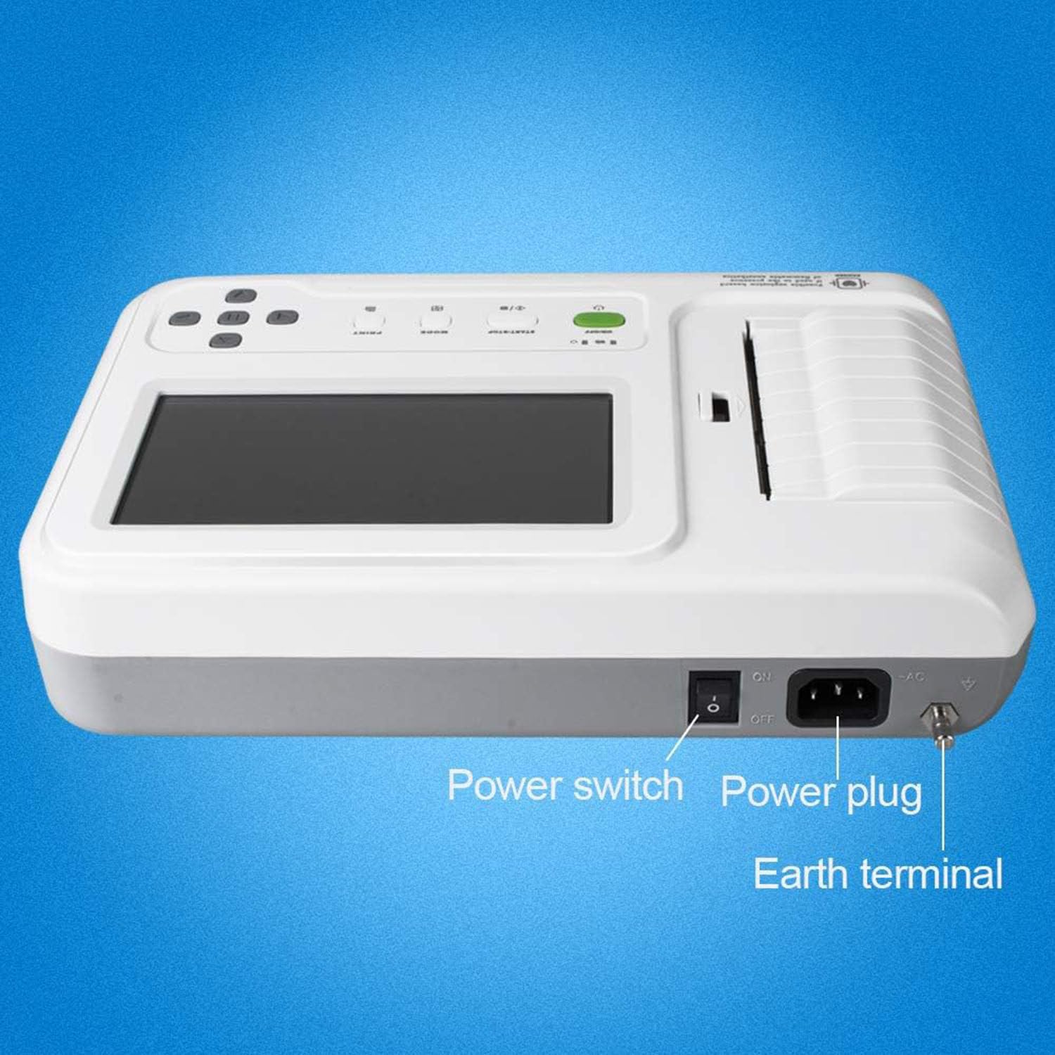 Monitor ECG a 12 derivazioni, Portatile, Schermo LCD Touch da 7 Pollici, elettrocardiografo Digitale a 6 canali, Macchina ECG/EKG