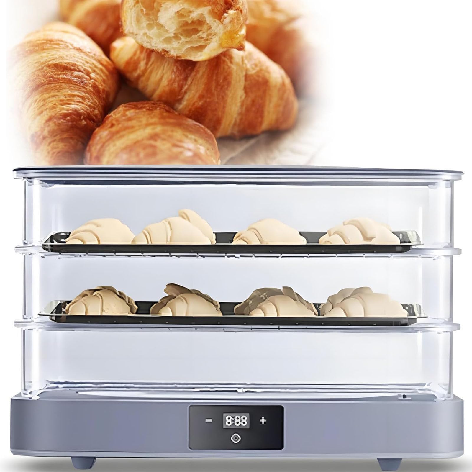 Inteligentne Ustawienia Maszyny Do Fermentacji - Podwójny System Ogrzewania Zapewniający Równomierną Fermentację - Wbudowany Higrometr Do Kontroli Wilgotności