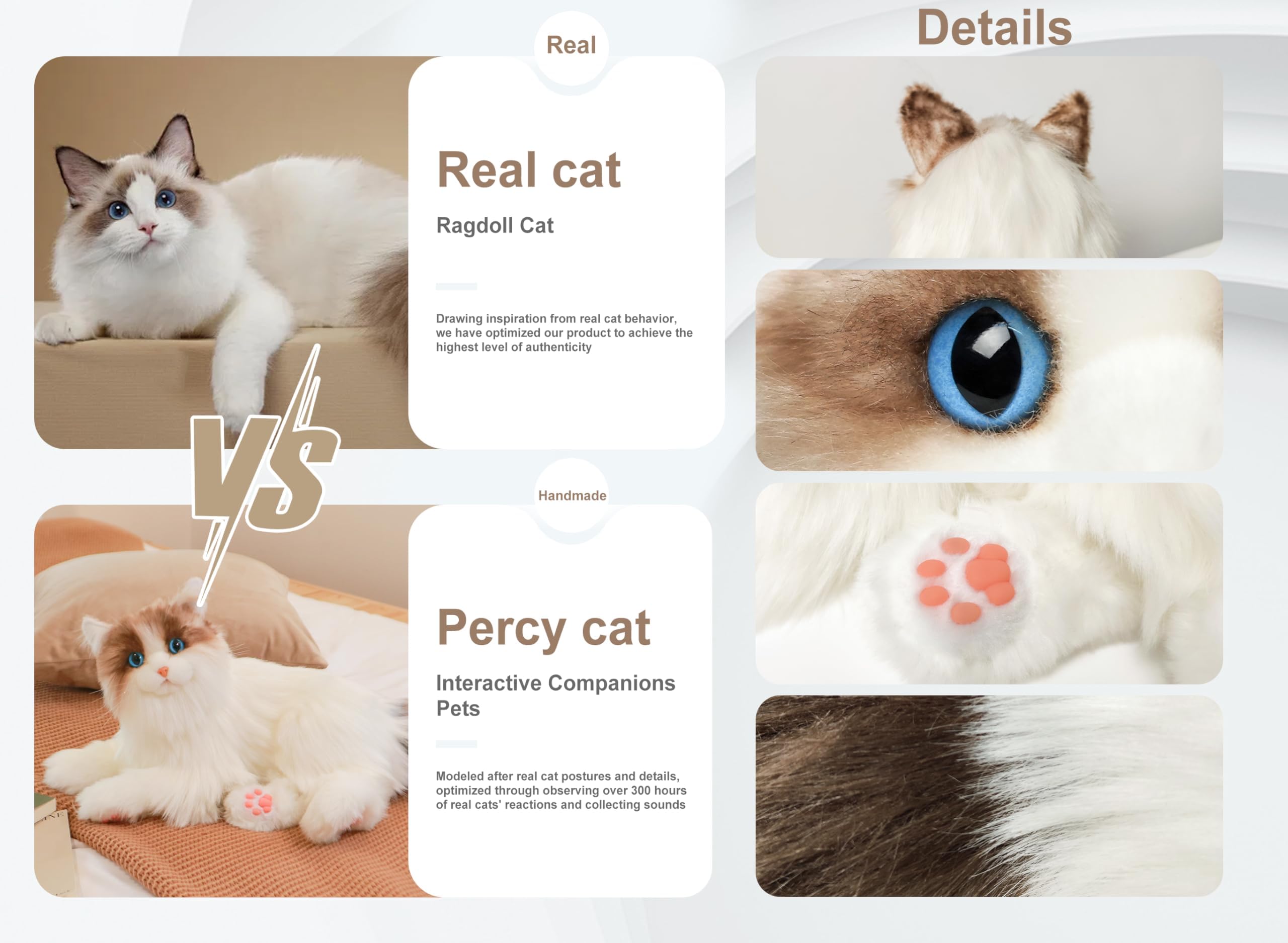Amazon.co.jp: Chongker インタラクティブコンパニオンロボット猫