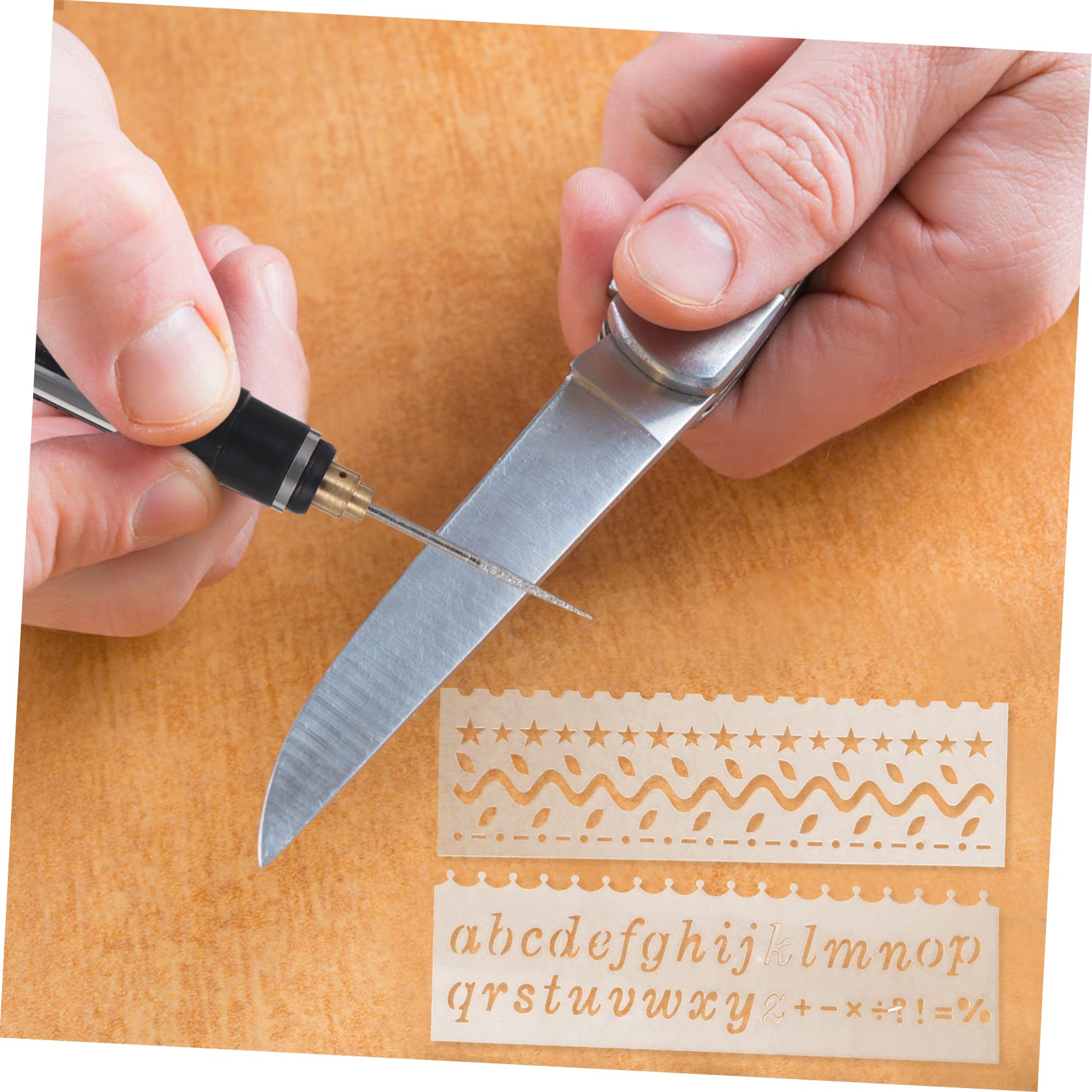 SEWOART 1 Set Electric Grinder Engraving Pen Power Tool Vise Wisking Tool Electric Grinding Etching Pen Electric Portable Electric Tool Drill Tools Glass Engraving Machine Silver Steel