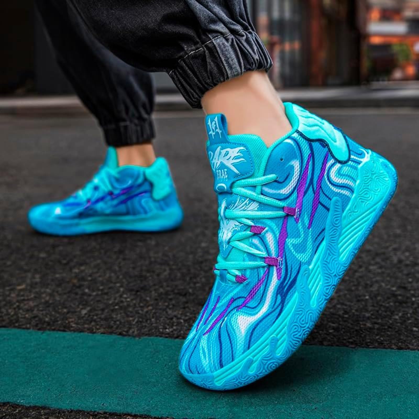 Chaussures de Basket-Ball AeroDunk - Vivazz, Chaussures Décontractées pour Homme, Semelle extérieure en Caoutchouc antidérapante, Légères et Respirantes