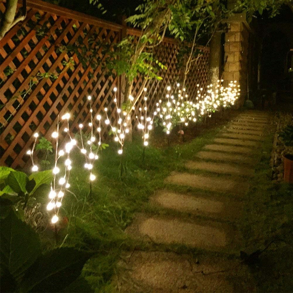 Vanthylit 3PK 30" Brown Lighted Twig Branches Pathway Light 60 LED Warm White Bulbs for Outdoor and Indoor
