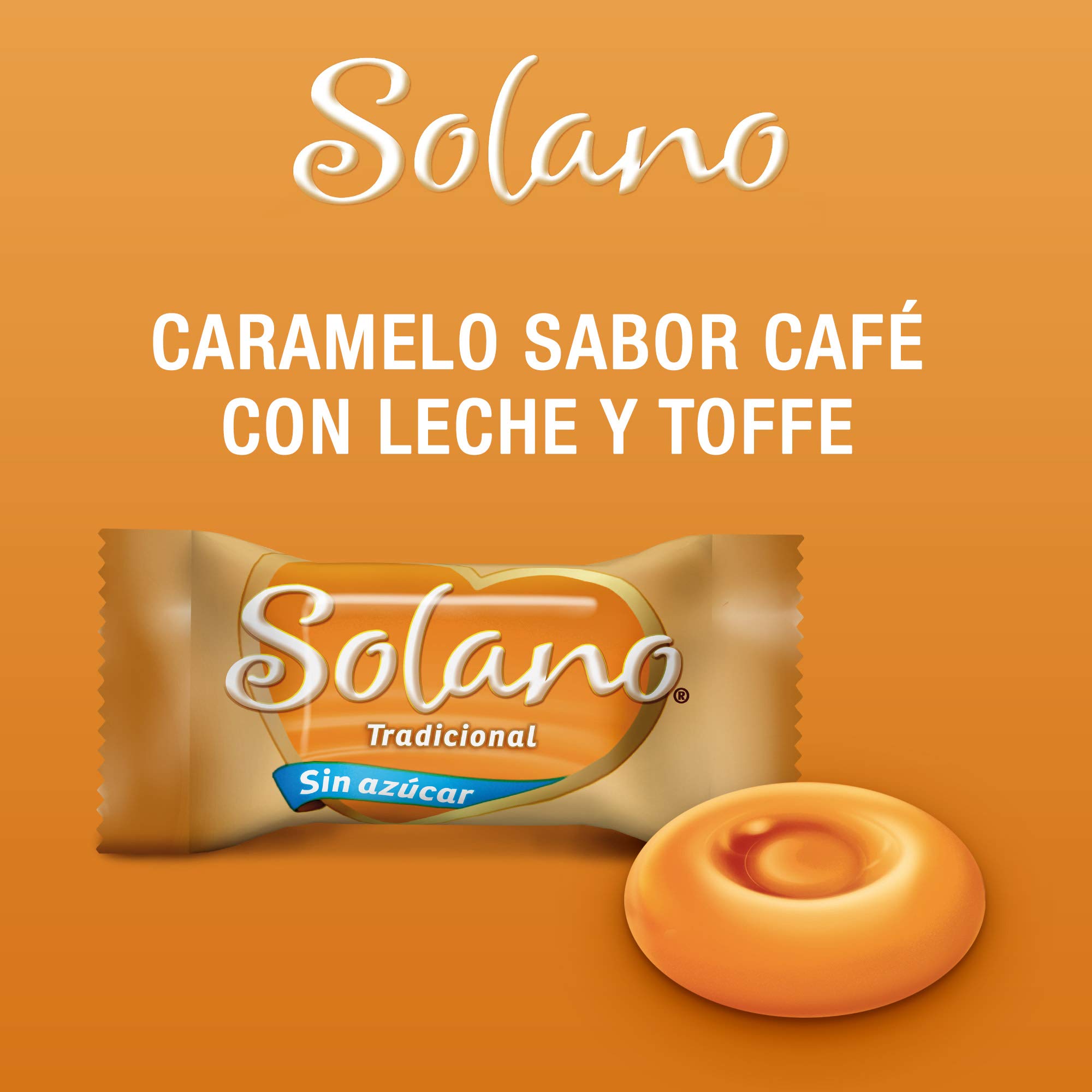 Solano Caramelo Cremoso Sabor Suave y sin azúcar, Chuches Halloween, Golosinas Halloween (1kg) & Caramelo Cremoso Sabor Café y sin azúcar, Chuches Halloween, Golosinas Halloween (1kg)
