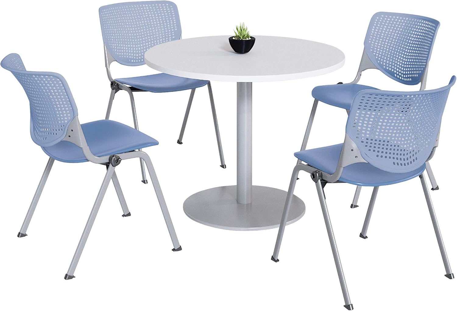 KFI Mode and Kool Table & Chair set, 21.5in W x 31in D x 21.25in H, Yellow