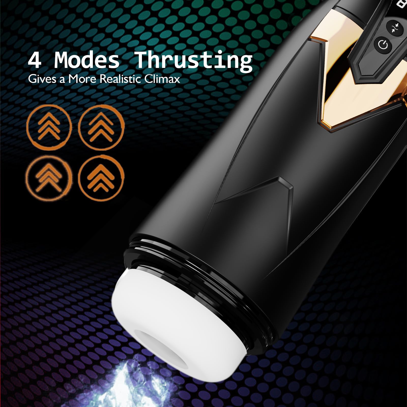 Masturbatore elettrico Tazza 9tion con 4 funzioni Telescopio Giocattoli del sesso per gli uomini masturbarsi schermo LCD Masturbatori vagina Rhea