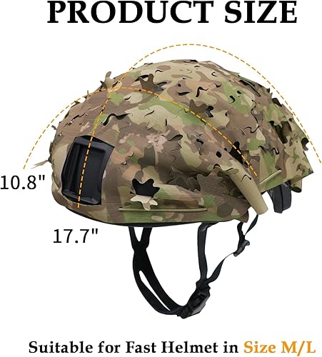 Miniatura 2 de LOOGU Funda táctica para casco, malla transpirable, camuflaje camuflaje casco cubierta ideal para combate táctico militar