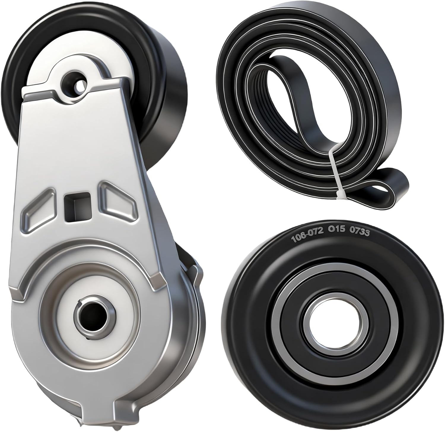 Serpentine Drive Belt Tensioner Component Kit 90K-38178 for Saab 9-7X 2005-2009 for Oldsmobile Bravada 2002-2004 for Isuzu Ascender 2003-2008 for Gmc Envoy 2002-2009 K060913 36227 38178