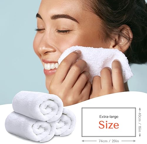 Miniatura 5 de TASALON Toalla de microfibra para el cabello, paquete de 10 toallas de salón, toallas de microfibra de secado rápido, toalla de microfibra