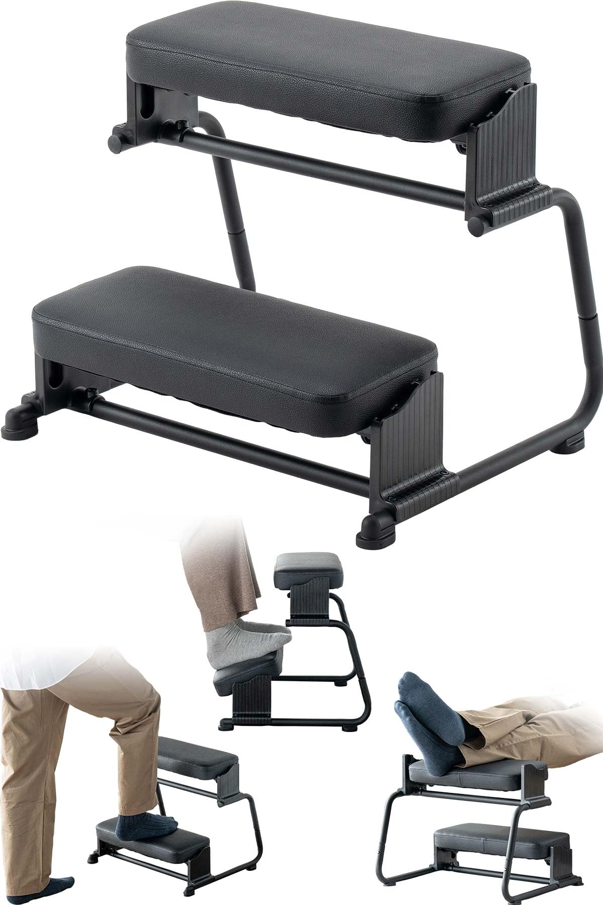 Amazon.co.jp: サンワダイレクト フットレスト オットマン 3WAY 極厚