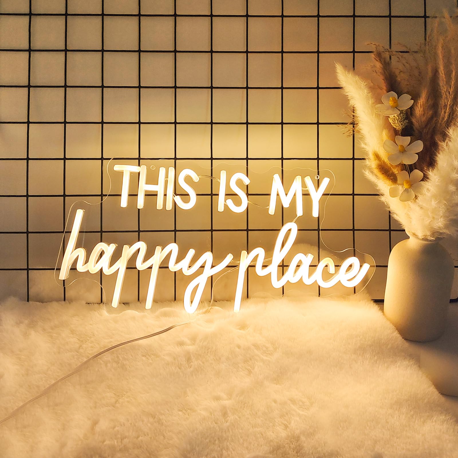 Adnkwolivt 'Happy Place' Neon Sign