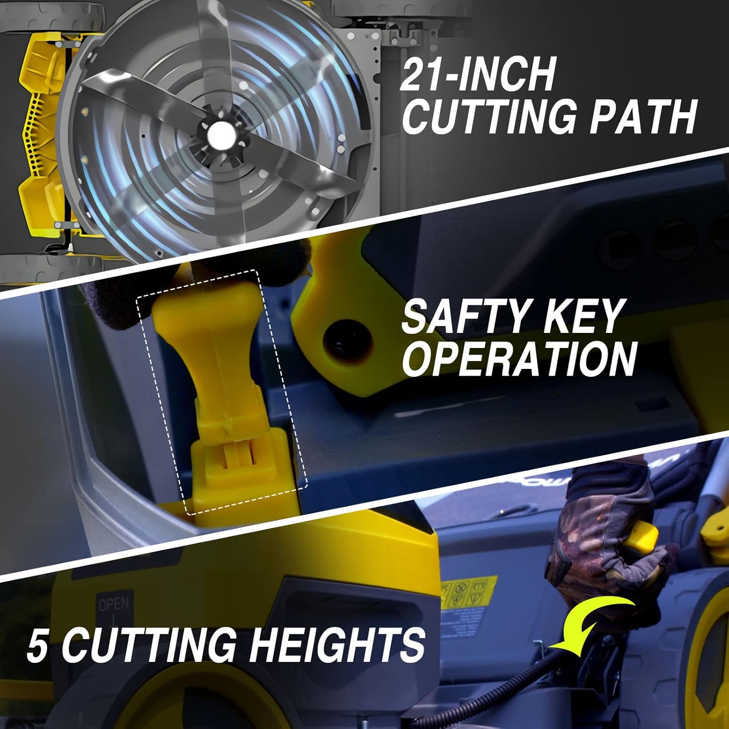 review PowerSmart 21-Inch Cordless Lawn Mower, 3-in-1 Battery Lawn Mower with 80V 6.0Ah Lithium-ion Battery and Charger