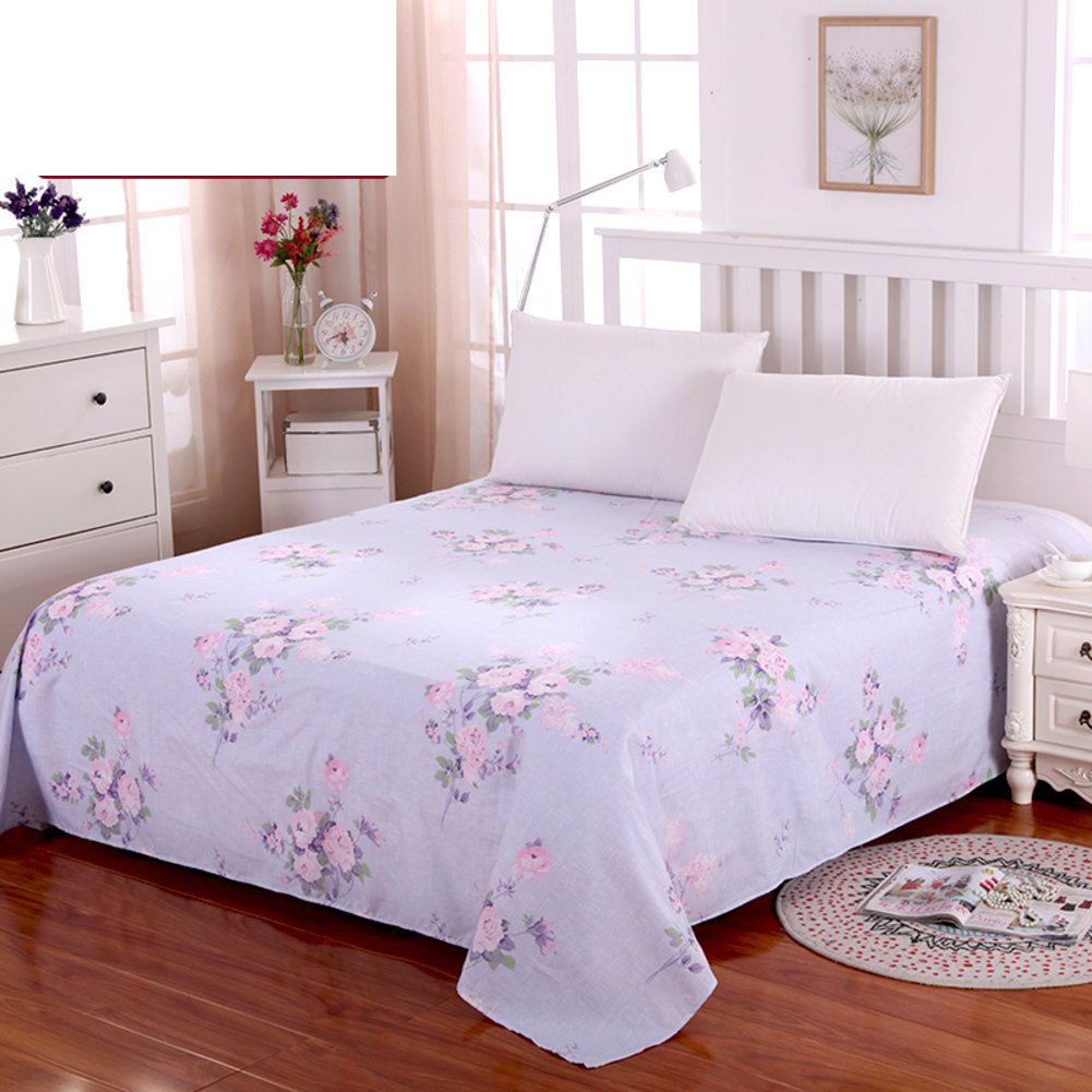 Drap en coton imprimé champêtre 200x230cm pour créer une ambiance chambre de campagne