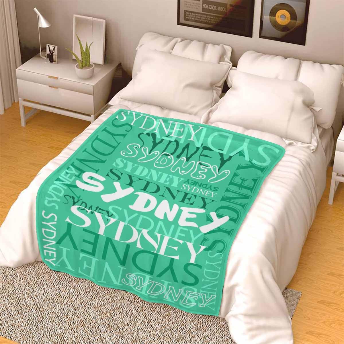 Custom Blanket with Name Personalized Blankets for Girls Boys, Customized Baby Name Blanket for Adult Soft Fleece Throw Blanket Christmas Birthday Gift Green 40" x 50"