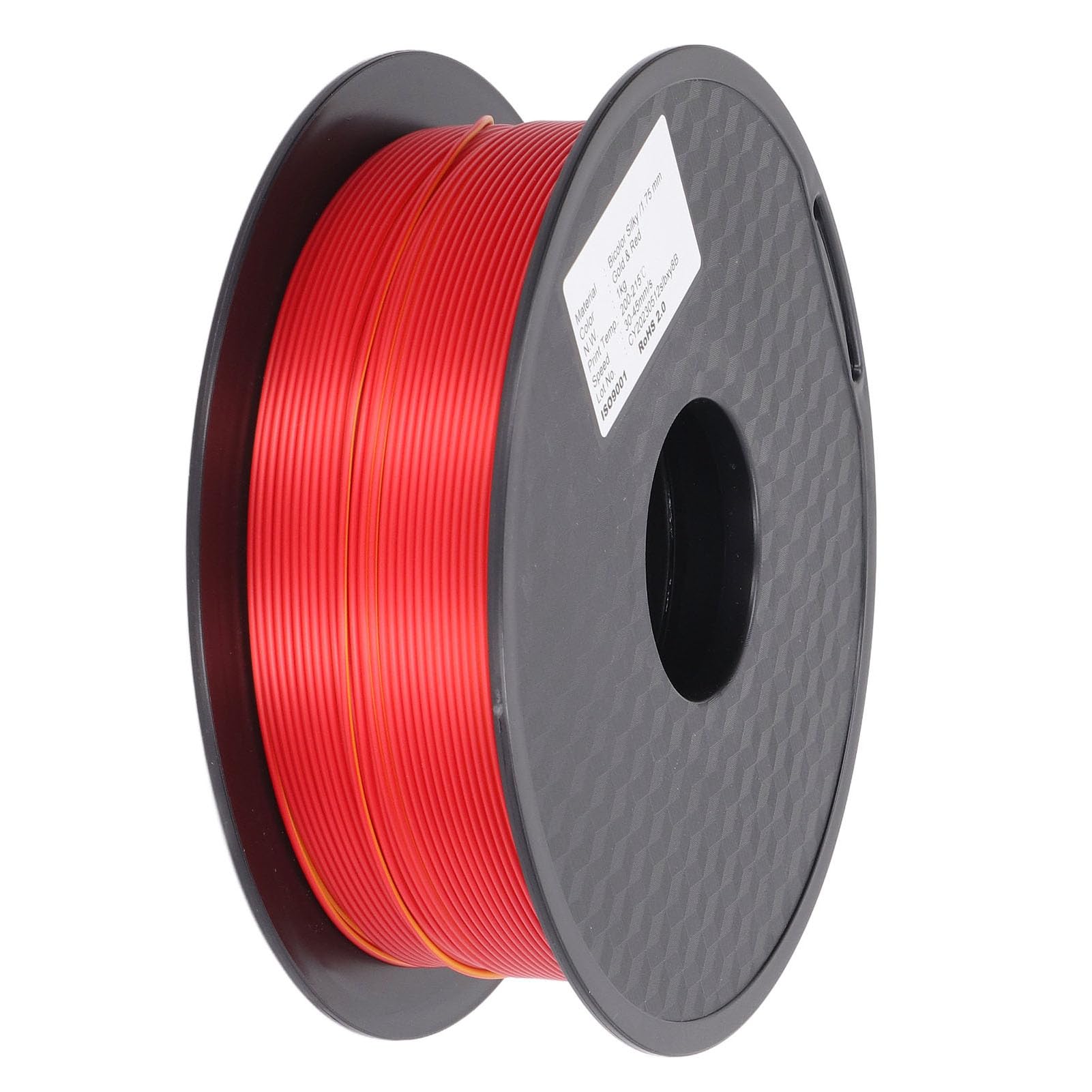 Filamento de impresora 3D, filamento PLA de seda de 1,75 mm con doble color, carrete de filamento PLA de baja deformación para impresión 3D de juguetes, obras de arte