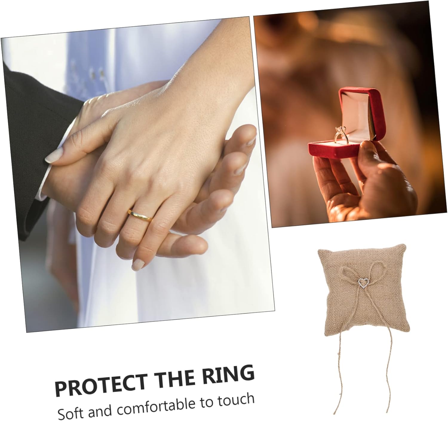 4pcs Romantic Wedding Pillow Delicate Bridal for Ceremony Decor Simple Design for Elegant Wedding Presentation