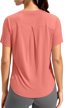 Soothfeel Workout Tops for Women Short Sleeve Athletic Running T-Shirts