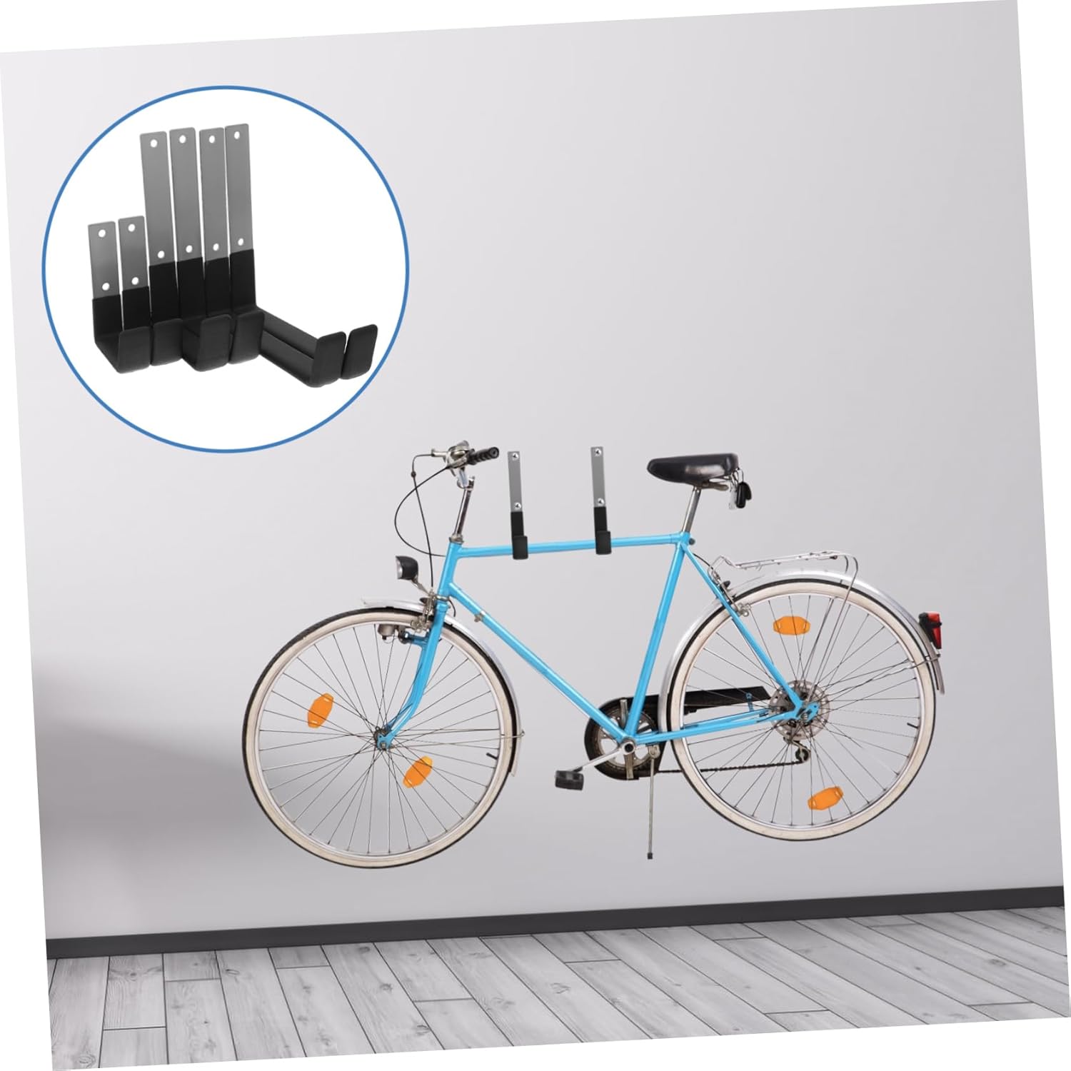 Homoyoyo 6pcs Heavy Duty Wall Hooks for Garage Metal Utility Hangers Wall Mounted Storage for Ladders Tools Versatile Organization for Home and Garage Use