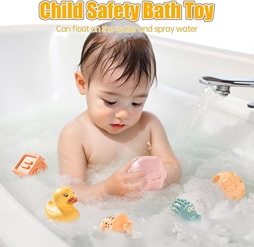 Miniatura 4 de Montessori - Juguetes sensoriales para bebés, juego de 26 juguetes apilables para más de 36 meses, bloques de construcción suaves, sin BPA, juguetes