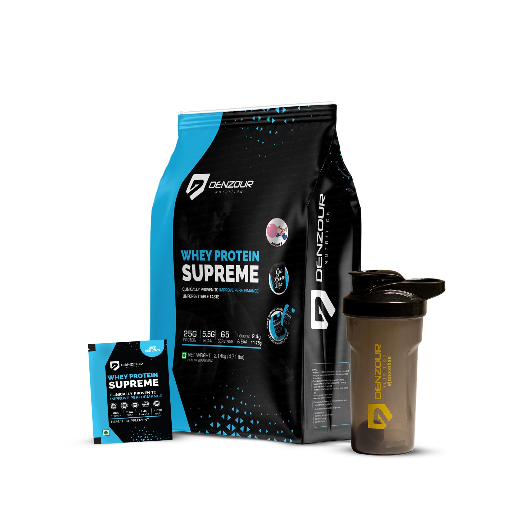 DENZOUR NUTRITION Whey Protein Supreme with Shaker | Easy Digesting Muscle Recovery, Muscle Growth & Improved Strength | 25gm Protein, 5.5g BCAA- 65 Sachet, Boomer- 2.14Kg/4.71 lbs (65 Servings) (B0CVL6JKQ8) Amazon Price History, Amazon Price Tracker