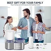 Vista 7 de Filtro de agua para grifo, filtro de agua de grifo ABS de grado alimenticio, reduce los sedimentos y el mal sabor, se adapta a grifos estándar, 1