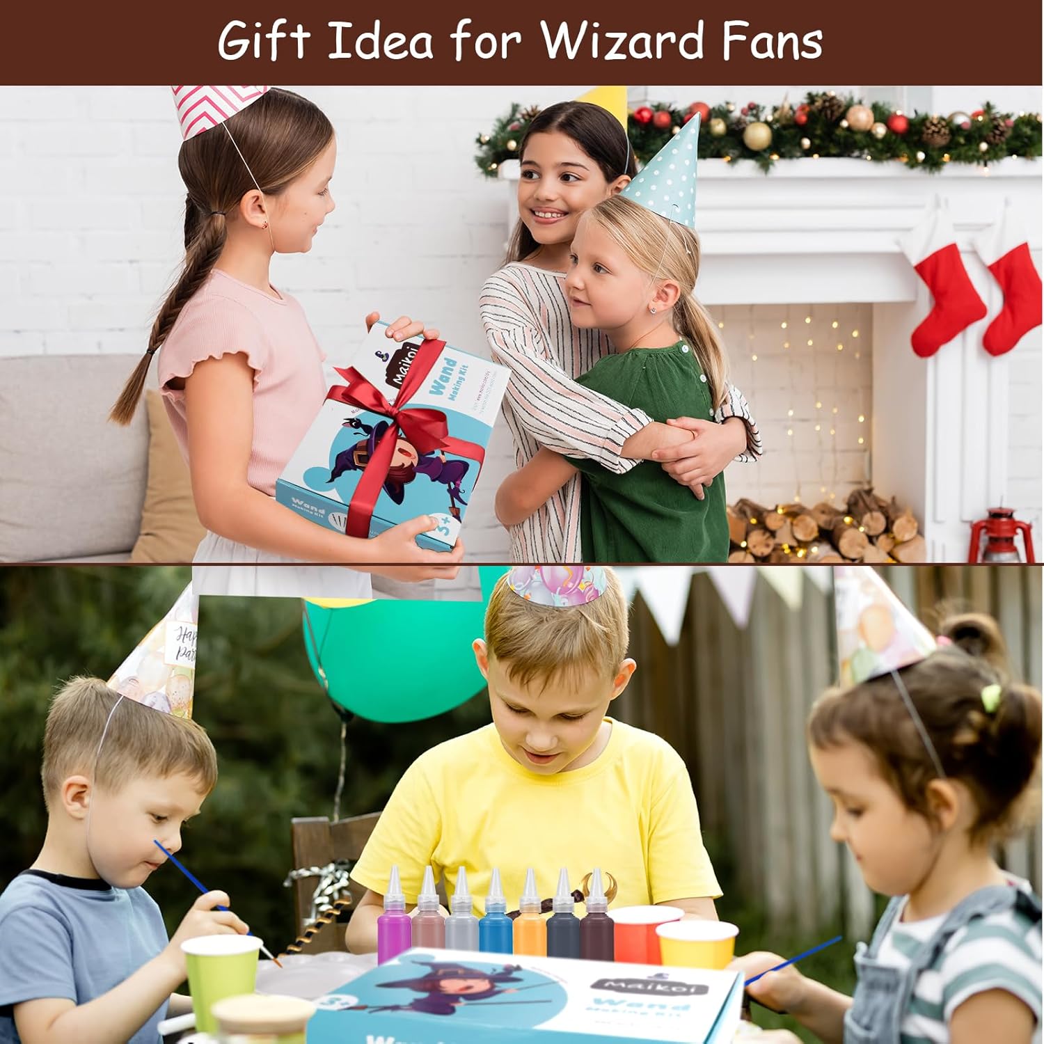 Maikoi Magic Wizard Wand Making Kit DIY Craft Set for Kids Adult Birthday Party Gift Make Your Own 24 Wands (67-Piece)