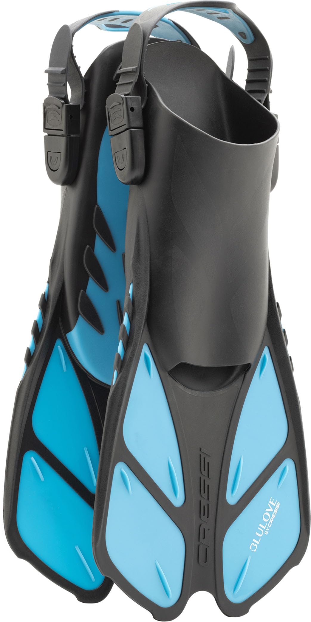 Cressi Adult Short Adjustable Swim Fins with UltraResistant Buckles, Very Light - Ideal for Traveling | Bonete: Designed in Italy