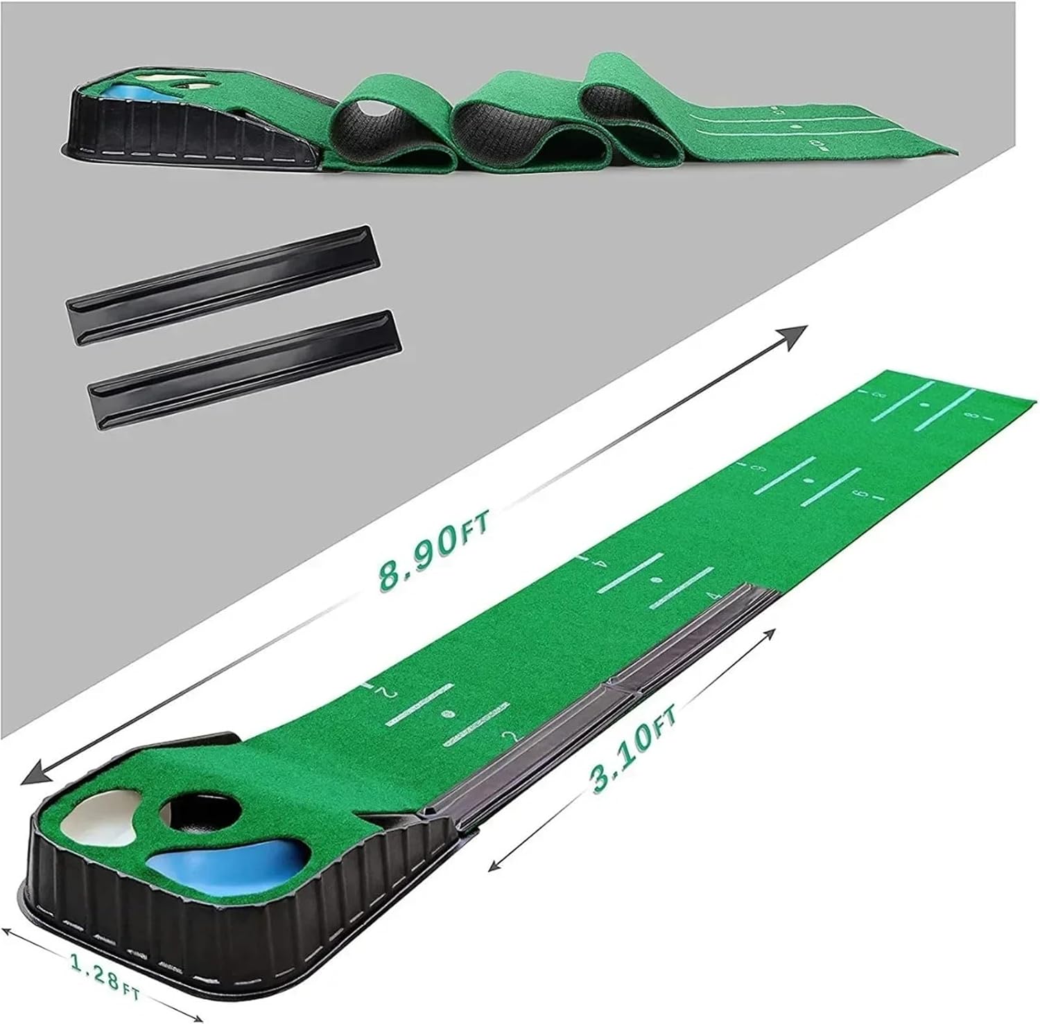 Compatible Indoor Golf Putting Mat with Ball Return Function