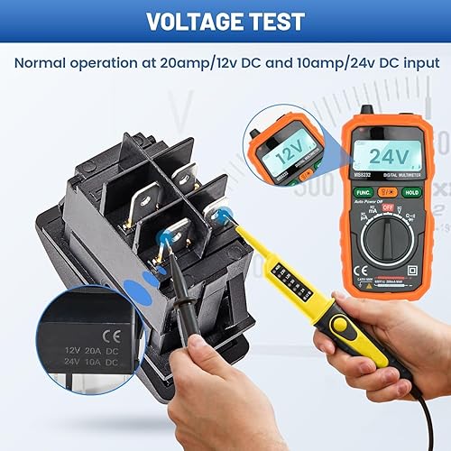 Miniatura 3 de Anina Juego de 4 interruptores basculantes de 4 pines SPST 20A12V 10A24V con calcomanía de brillo nocturno, luz LED azul, impermeable, interruptor