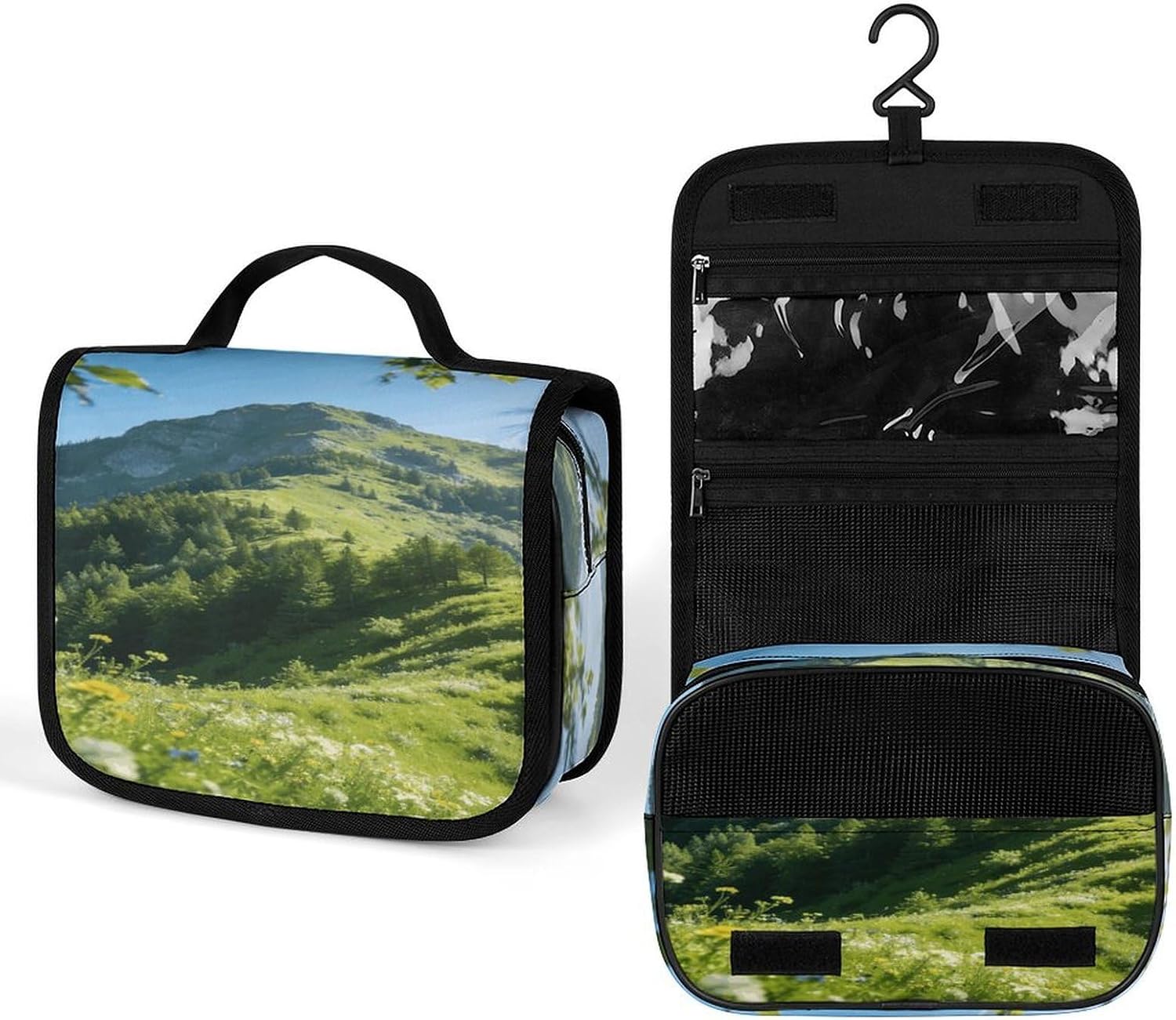 Mountain in The Summer Wash Bag Portable Makeup Pouch