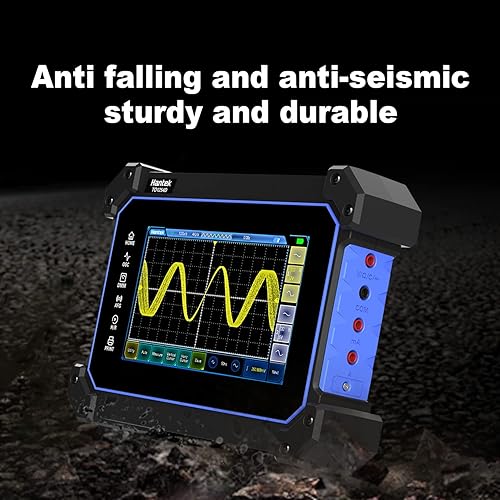 Miniatura 9 de Hantek TO1202C Osciloscopio de tableta con pantalla táctil, osciloscopio digital portátil de 2 canales con multímetro, 200 MHz