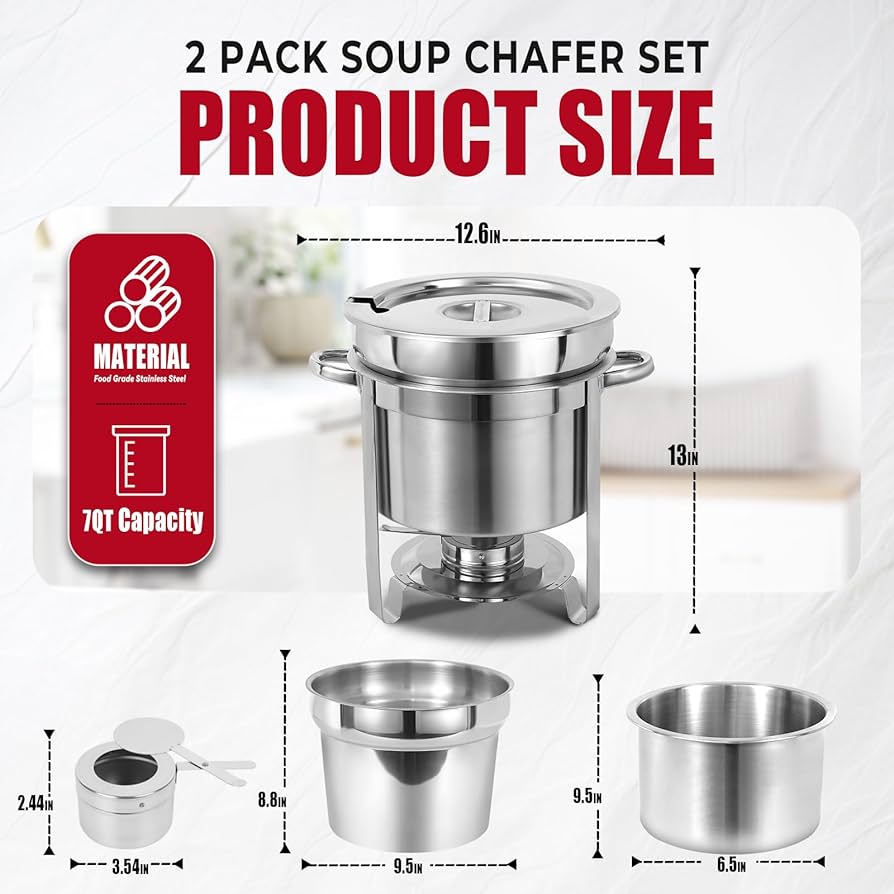 Amazon.com: IMACONE Soup Chafer 7QT Large Capacity Soup