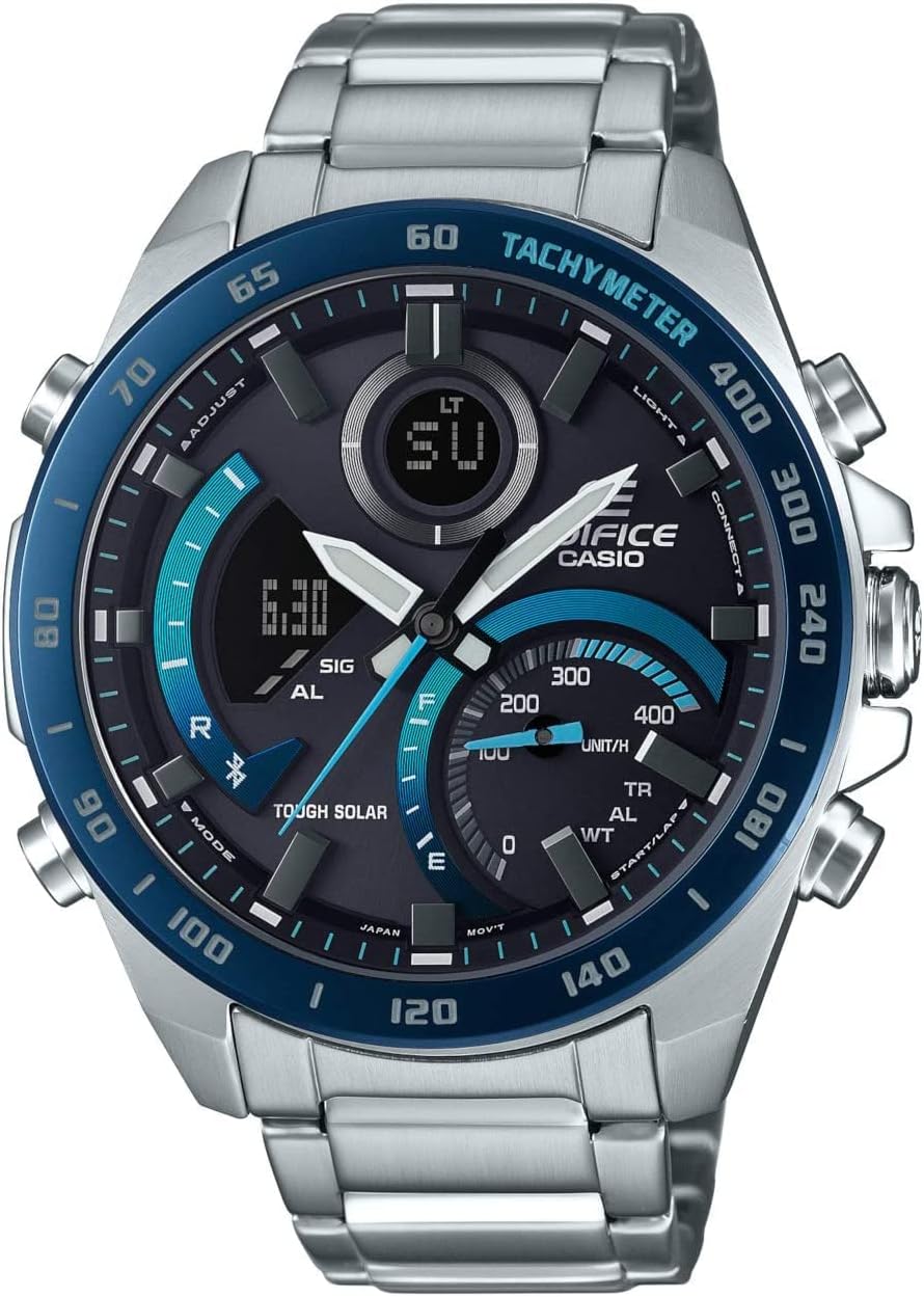 Edifice ECB-900YDB-1BDR Analog Quartz Silver Stainless Steel Men Watch