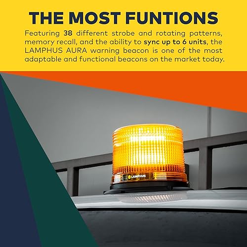 Miniatura 3 de LAMPHUS AURA 5.5" SAE Clase 1LED de 12W luz estroboscópica de emergencia Advertencia luz testigo para remolque construcción camiones Vehículos de