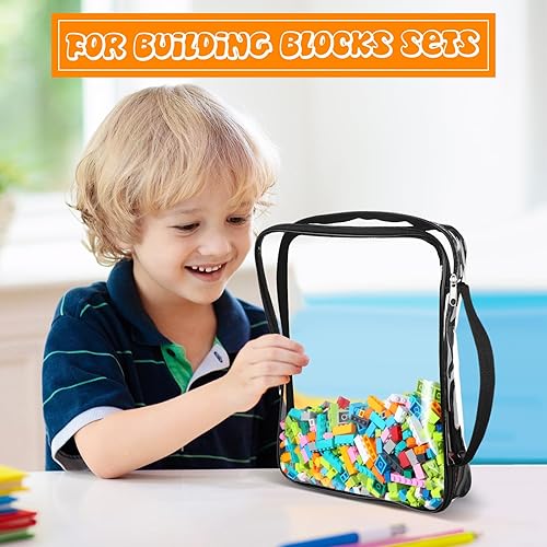 Miniatura 6 de Paquete de 6 bolsas de almacenamiento de juguetes, bolsas organizadoras de PVC con cremallera, bolsas de almacenamiento impermeables para juguetes,