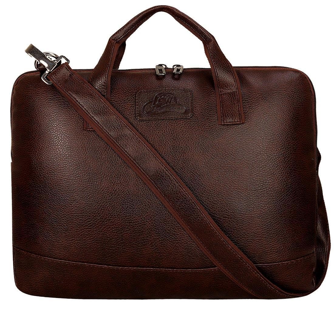 Leather World Unisex Adult Mens Laptop Bag 15.6 inch Side Shoulder Briefcase Satchel Messenger Business Bags for Men & Women - Black (6 Month Warranty) (B0CTX1MJV3) Amazon Price History, Amazon Price Tracker