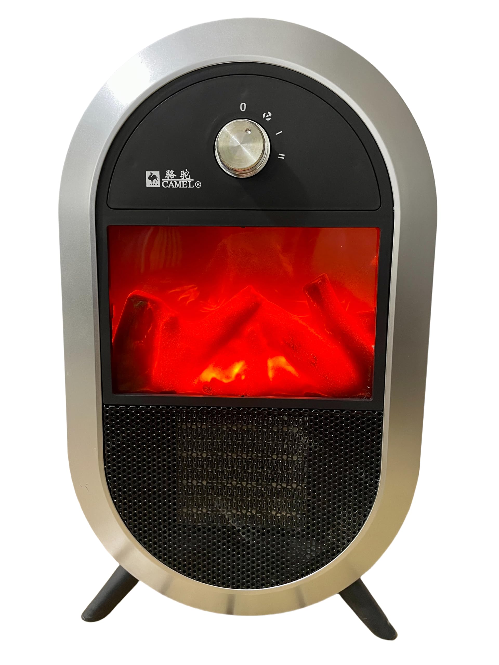 Space Heater Portable Electric Heater Fireplace Heater, Adjustable 1500W and 800W Fast Heating, Overheating Protection, Quiet Safety Heat for Office Bedroom Home