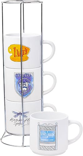 Miniatura 22 de Silver Buffalo Friends Central Perk - Juego de 4 tazas de cerámica con diseño de rayas, 10 onzas Ubicaciones de Gilmore Girls