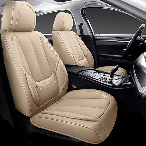 Coverado Fundas de asiento de automóvil, fundas de asiento delantero de automóvil, paquete de 2 fundas de asiento delantero, fundas impermeables de