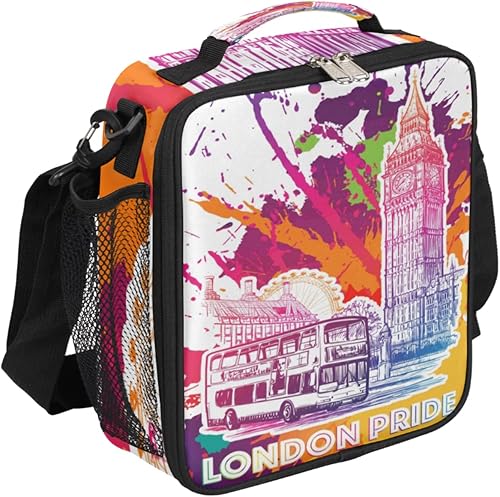 Miniatura 1 de London City Big BenInsulated Lunch Bag for Men Women Reusable Lunch Box Thermal Cooler Lunch Tote With Adjustable Shoulder Starp for Camping Office