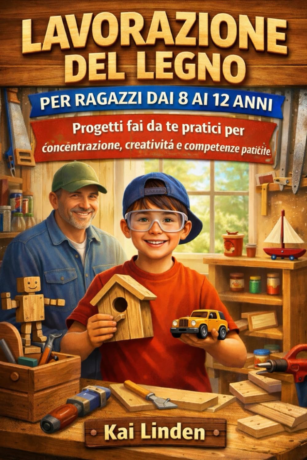 LAVORAZIONE DEL LEGNOPER RAGAZZI DAI 8 AI 12 ANNI: Progetti fai da te pratici per concentrazione, creatività e competenze pratiche