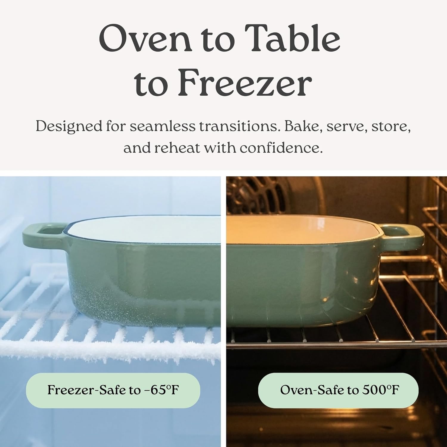 Signature Enameled Cast Iron Sourdough Bread Oven | Non-Stick with Tight Fitting Lid for Perfect Baking and Bread Making | 6QT Rectangle Oven With Lid [Red]