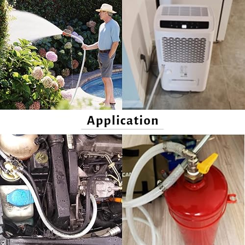 Miniatura 8 de DAVCO Tubo de vinilo de plástico transparente trenzado resistente de 14 pulgadas de diámetro interior de 14 de pulgada, manguera flexible de