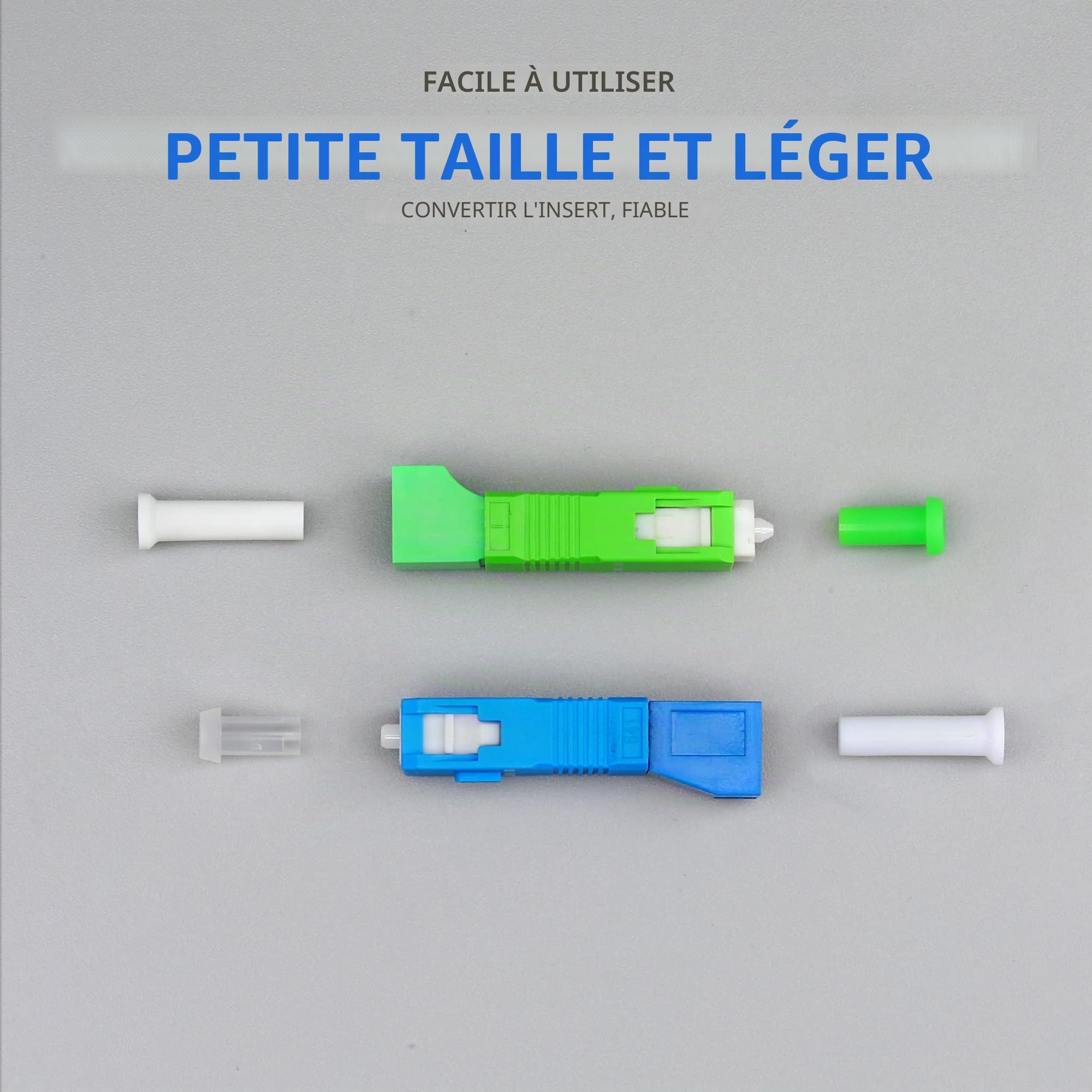Adaptateur fibre SC (mâle) vers LC (femelle) convertisseur APC/UPC monomode et multimode hybride combinaison adaptateur optique