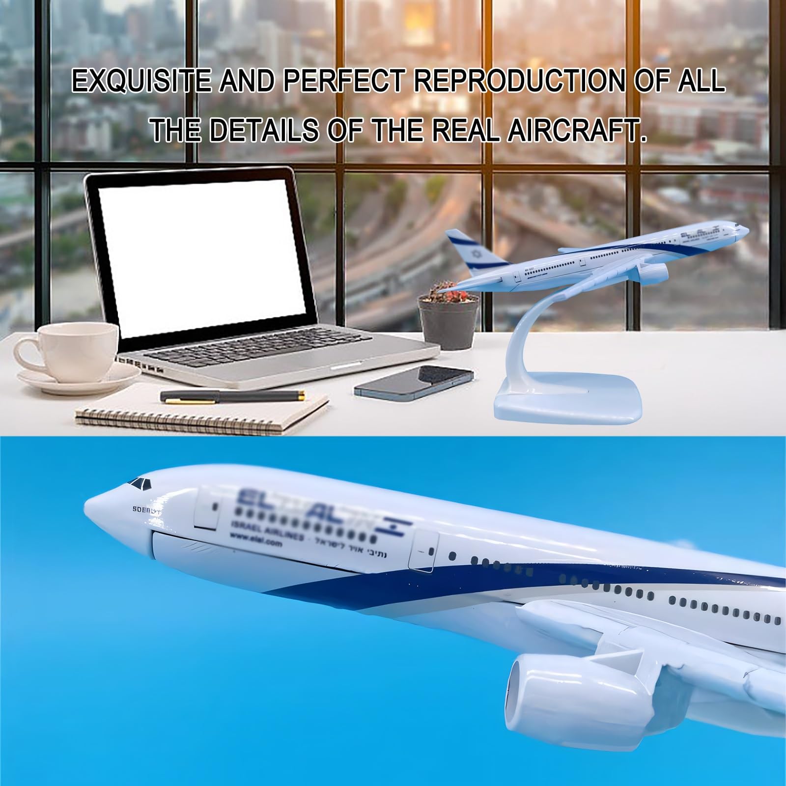 Scala 1:400 B777 Modello aereo metallo pressofuso Aereo da collezione ad alta simulazione con ruote for espositore, for l'arredamento di casa ufficio, regalo gli appassionati