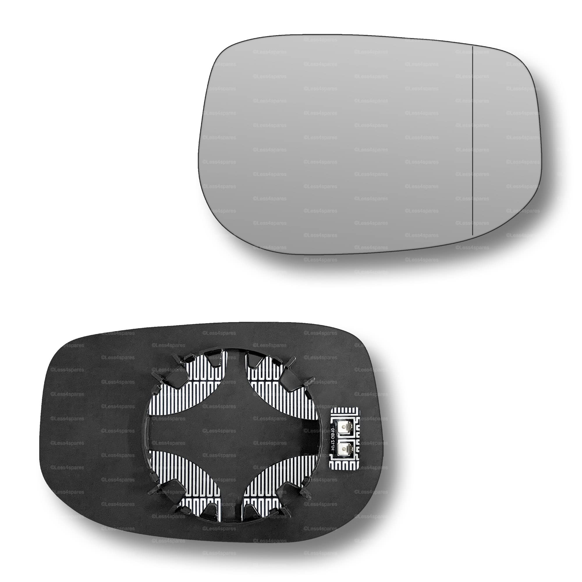 Rétroviseur Côté Gauche Chauffant Pour Honda Jazz/Insight 2008-2015 - Verre Blanc, 2 Broches