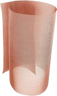 1 Pack 30 Mesh 99.9% Pure Copper Screen Woven Mesh Screen, Copper Mesh Cloth Fine Mesh, 11.8x23.6 Inch