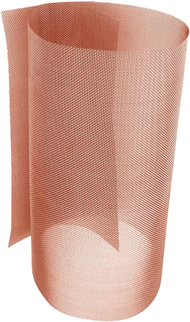1 Pack 30 Mesh 99.9% Pure Copper Screen Woven Mesh Screen, Copper Mesh Cloth Fine Mesh, 11.8x23.6 Inch