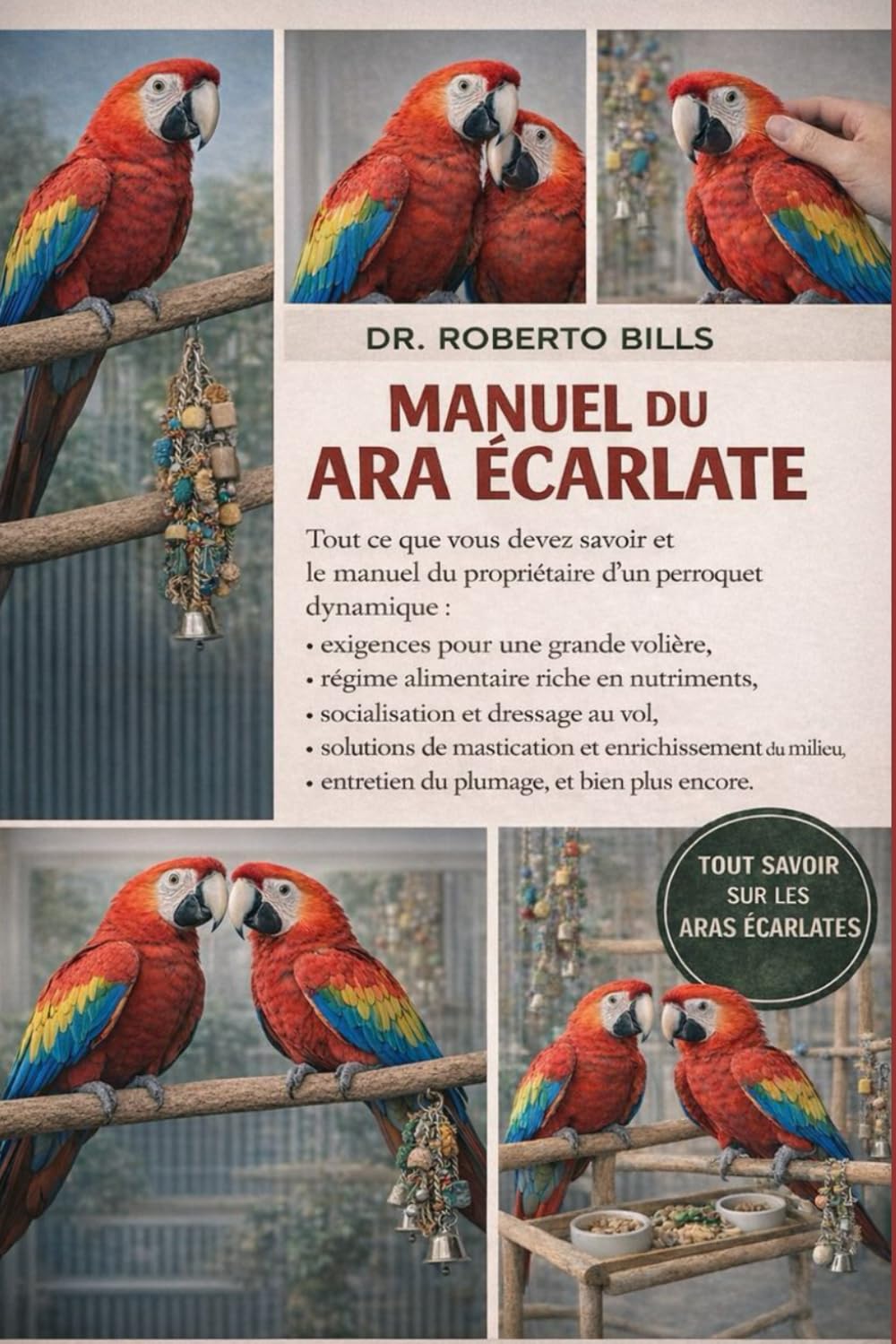 MANUEL DU ARA ÉCARLATE: Tout ce que vous devez savoir et le manuel du propriétaire d'un perroquet dynamique : exigences pour une grande volière, ... au vol, solutions de mastication et en...
