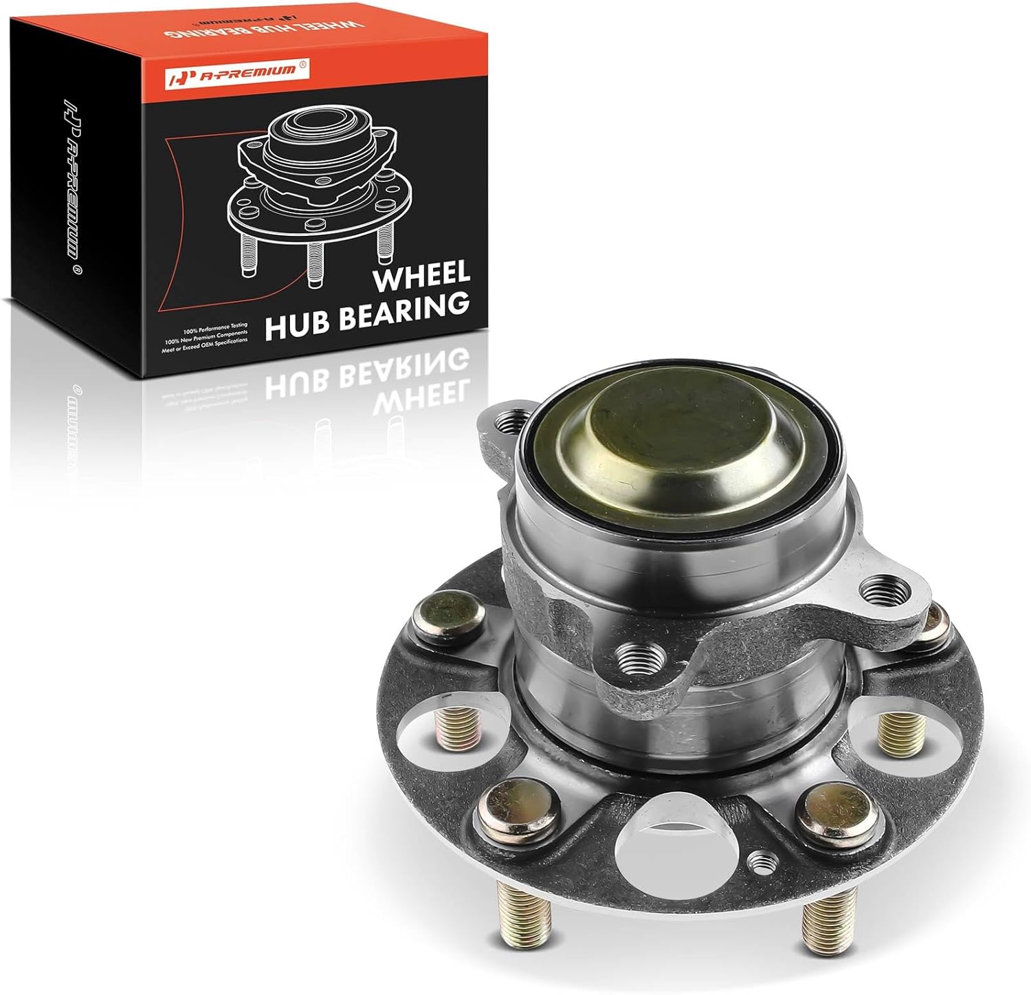 A-Premium Rear Wheel Bearing and Hub Assembly with 5-Lug Compatible with Honda Civic 2013-2015, Acura ILX 2016-2018