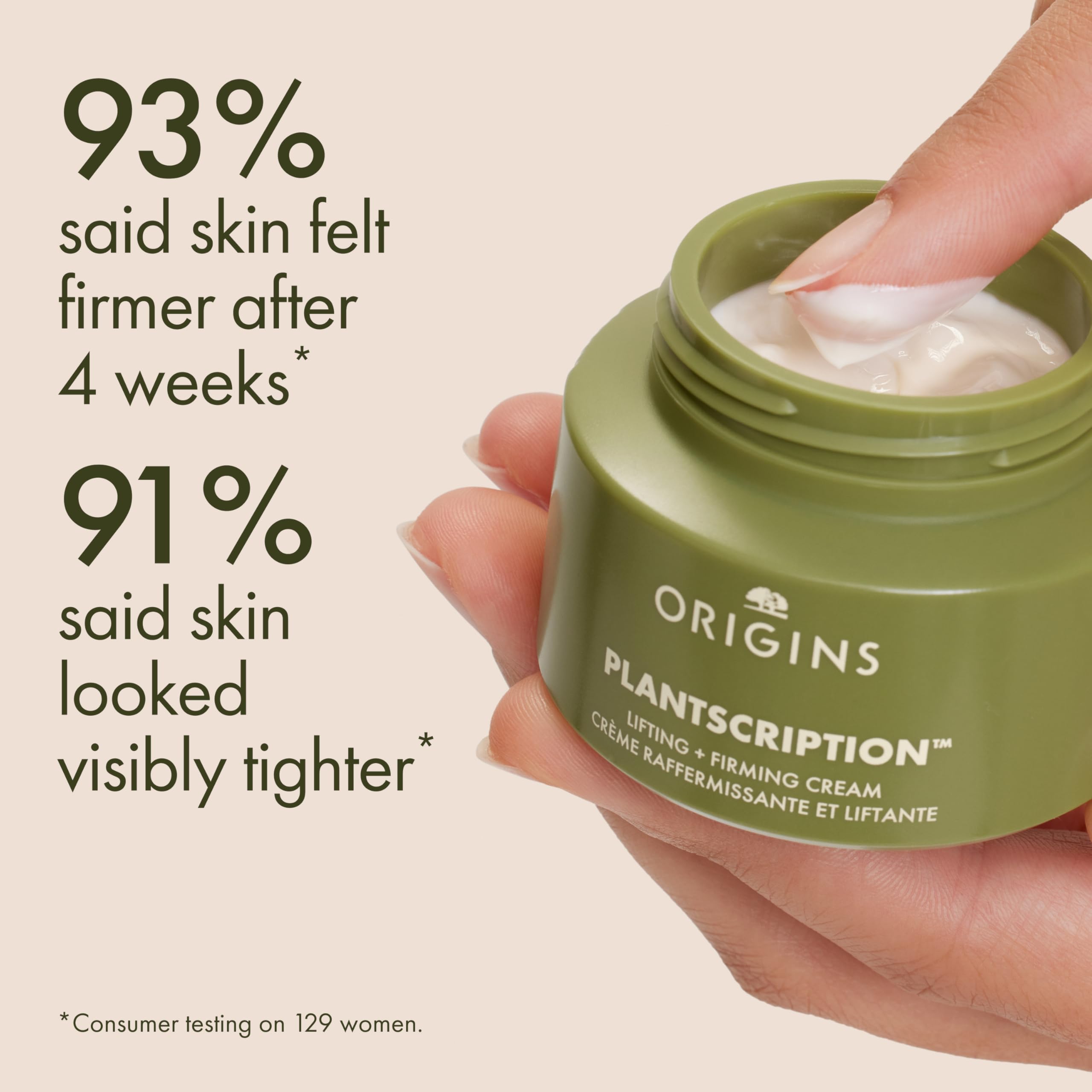 Origins Plantscription Lifting + Firming Peptide Moisturizer | Anti Aging Face Cream | Visibly Smooths Fine Lines and Wrinkles | With Peptide & Rice Extract